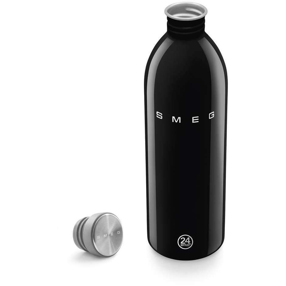 SMEG WBF02BL Borraccia 1 L in Acciaio Inox Nero SMEG x 24Bottles