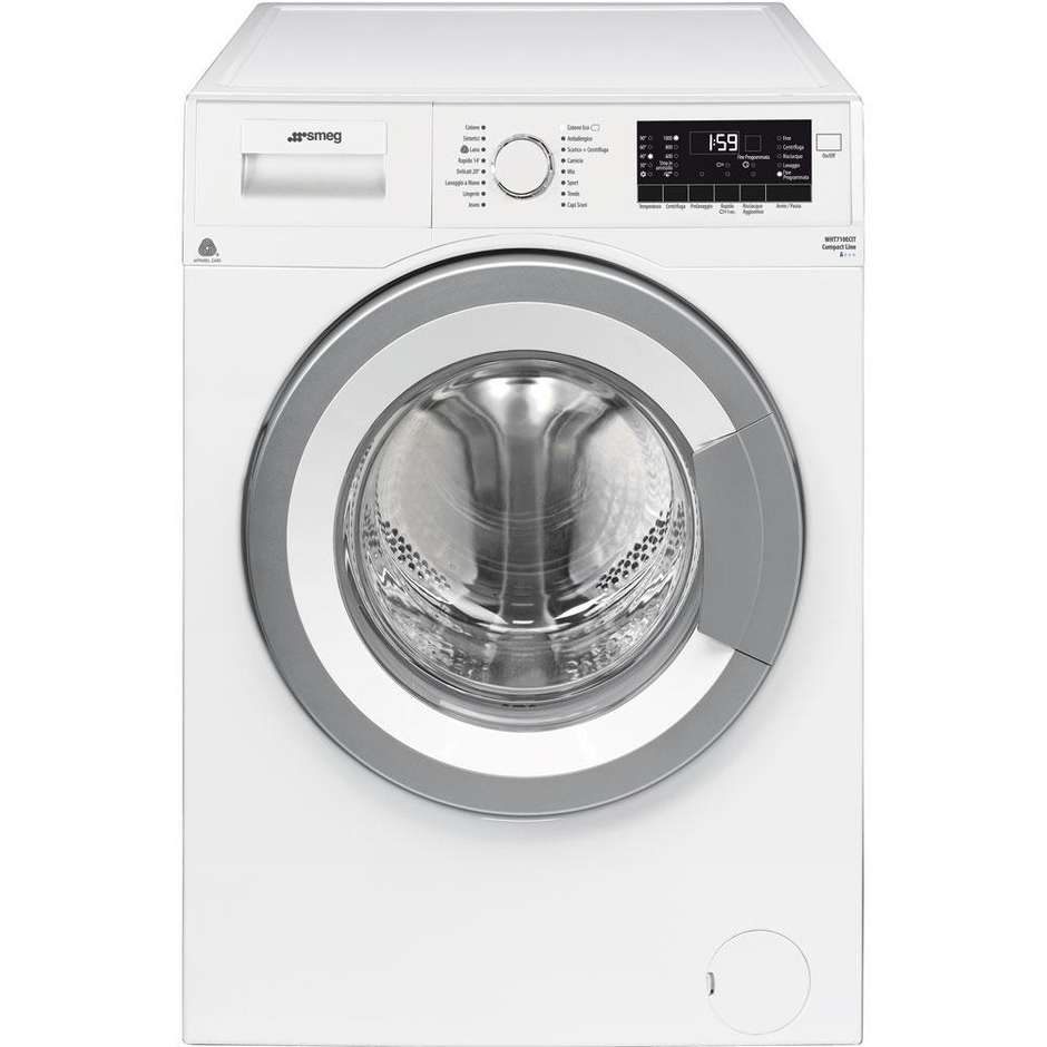 Smeg WHT710ECIT lavatrice carica frontale 45 cm 7 Kg 1000 giri classe A+++ colore bianco