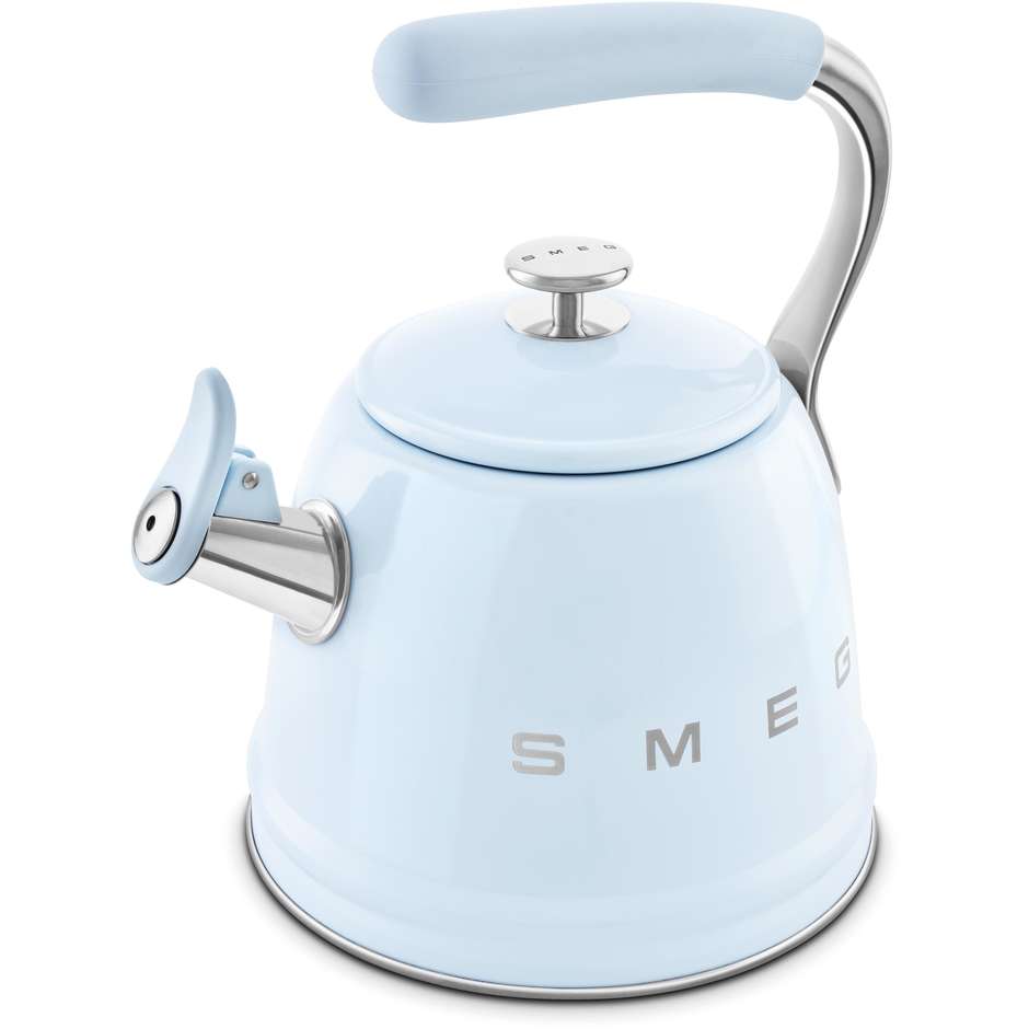 Smeg WKF01PB Bollitore a Fischio 50's Style in Acciaio Inox 2,3 L Colore Azzurro