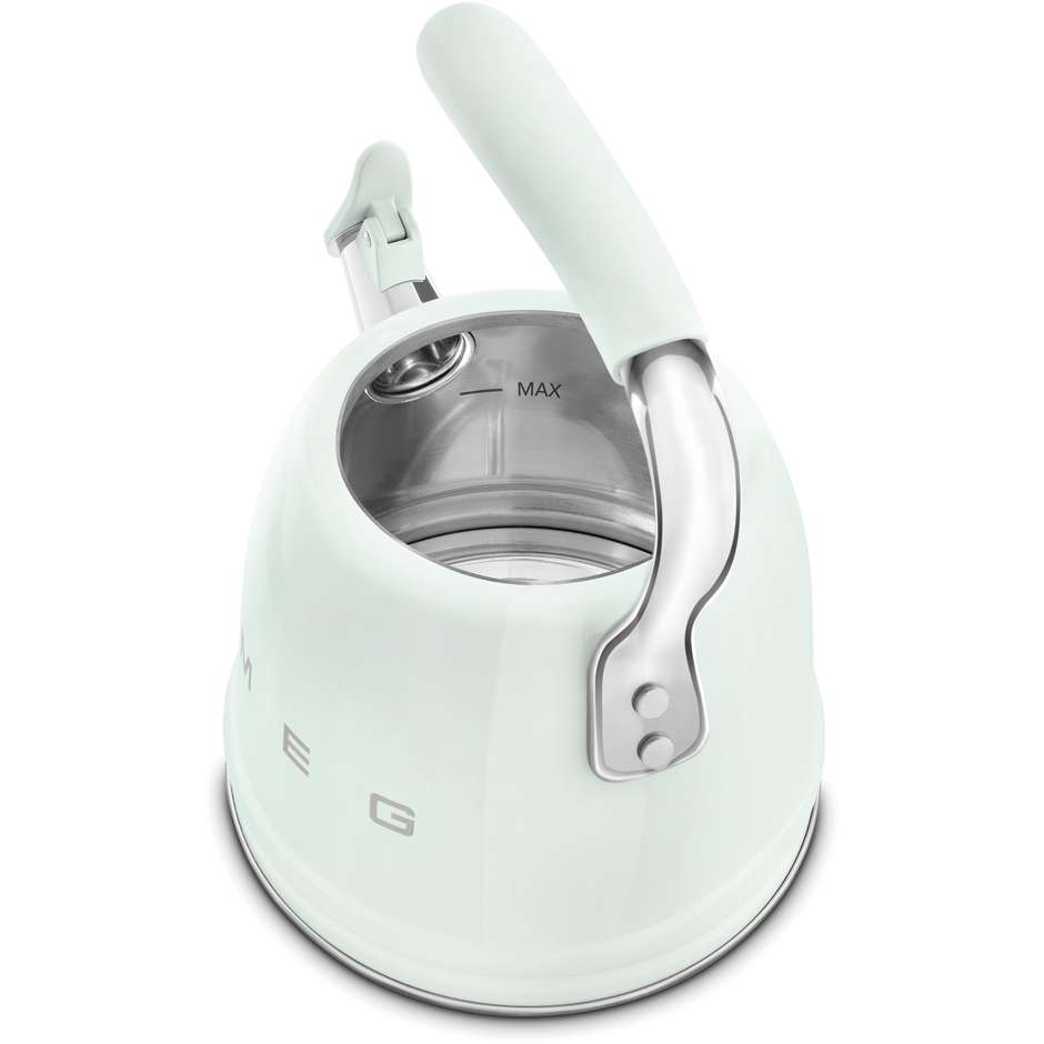 Smeg WKF01PG Bollitore Tradizionale con Fischio per Piano Cottura e Induzione 2,3 L Verde Pastello