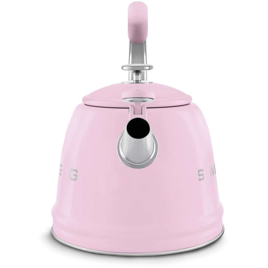 Smeg WKF01PK Bollitore in Acciaio Inox con Fischio di Segnalazione Capacità 2.3 Lt Colore Rosa