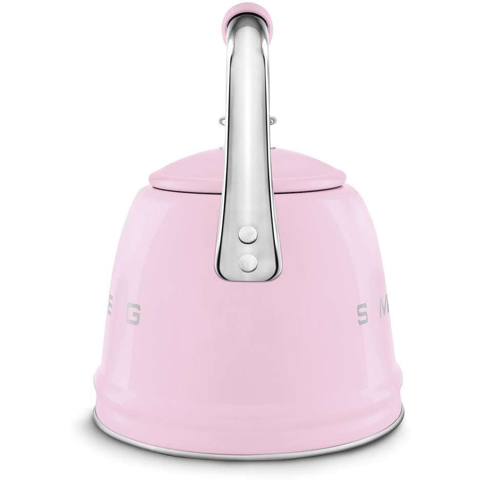 Smeg WKF01PK Bollitore in Acciaio Inox con Fischio di Segnalazione Capacitàà 2.3 Lt Colore Rosa