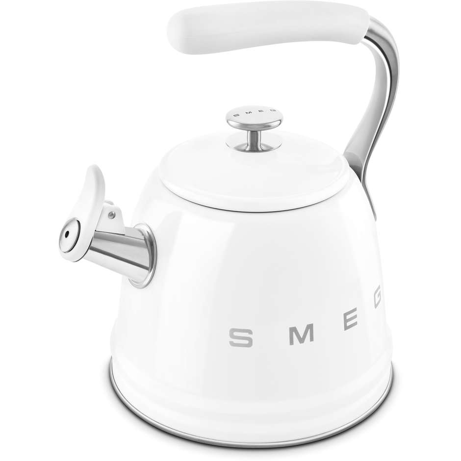 Smeg WKF01WH Bollitore in Acciaio Inox con Fischio di Segnalazione Capacitàà 2.3 Lt Colore Bianco