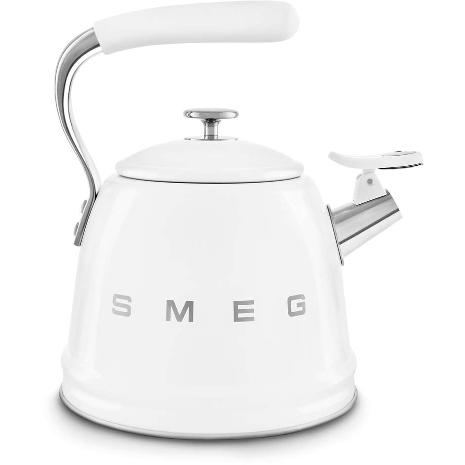 Smeg WKF01WH Bollitore Tradizionale con Fischio per Piano Cottura e Induzione 2,3 L Bianco Lucido