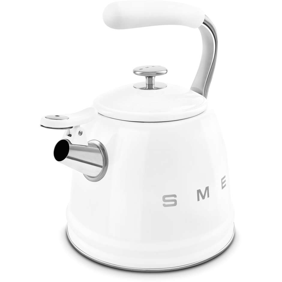 Smeg WKF01WH Bollitore Tradizionale con Fischio per Piano Cottura e Induzione 2,3 L Bianco Lucido