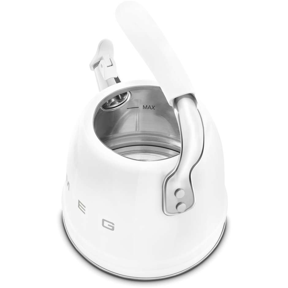 Smeg WKF01WH Bollitore Tradizionale con Fischio per Piano Cottura e Induzione 2,3 L Bianco Lucido