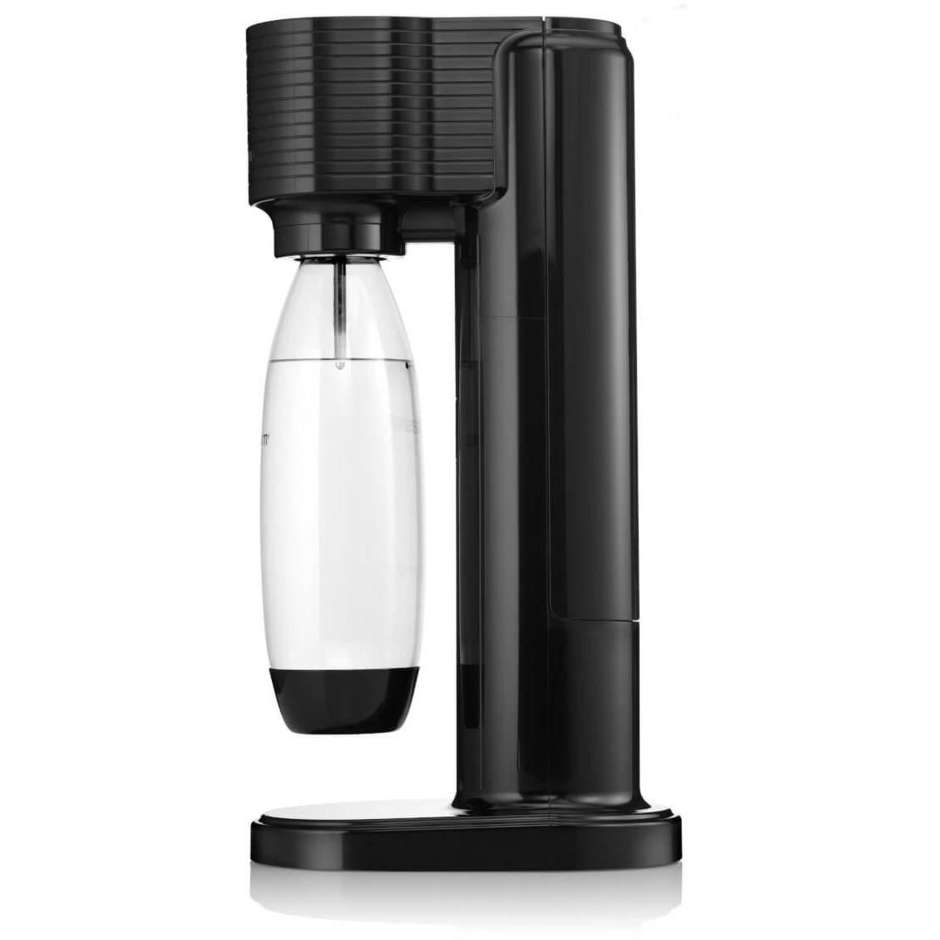 SodaStream Gaia Gasatore d'Acqua Manuale con Bottiglia Lavabile in Lavastoviglie e Cilindro CO2 Quick Connect Nero