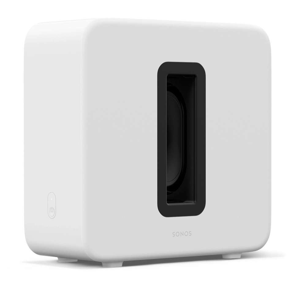Sonos Sub 4 subwoofer wireless bianco con due woofer force-canceling