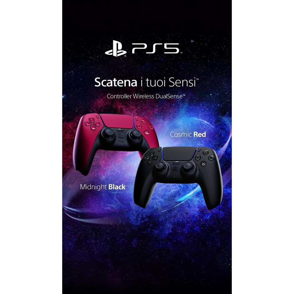 Sony 9827894 Controller Wireless DualSense per PlayStation 5 colore Cosmic Red