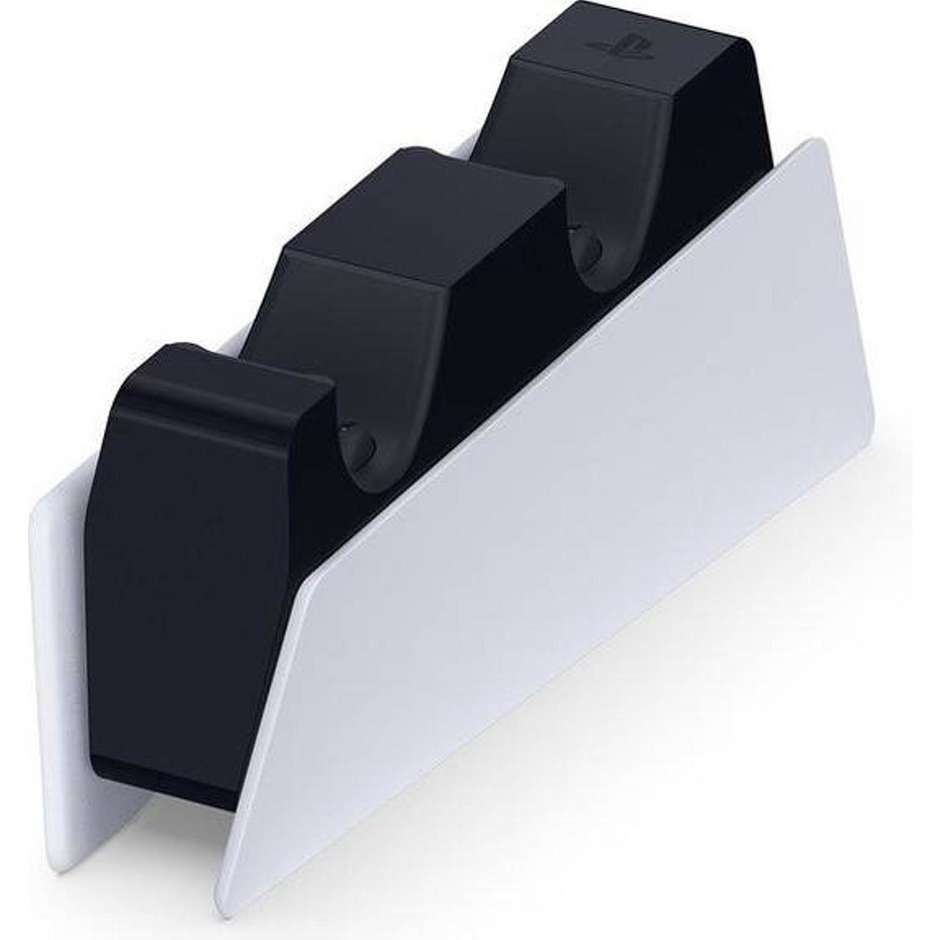 Sony Base di Ricarica per Controller DualSense PS5 (9374107) Stazione di Ricarica Rapida per Due Controller Wireless PlayStation 5 Click-in Bianco e Nero