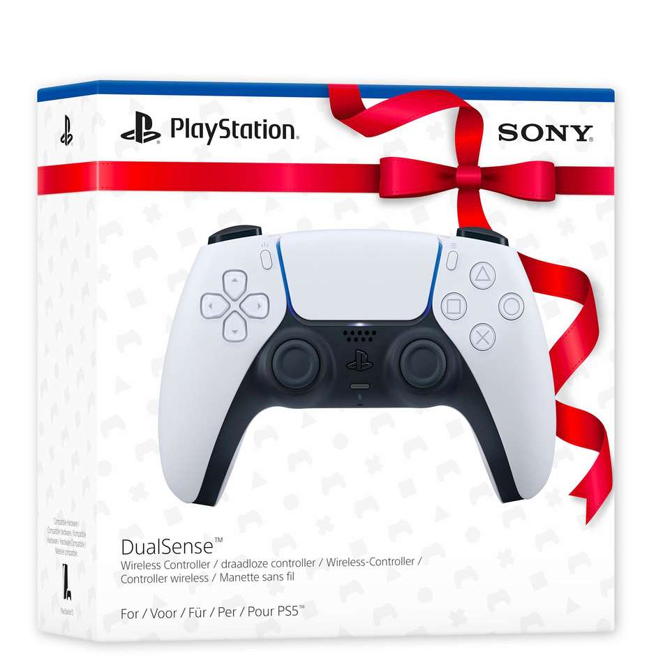Sony Controller Wireless Dualsense per PlayStation 5 Gift Box colore bianco e nero