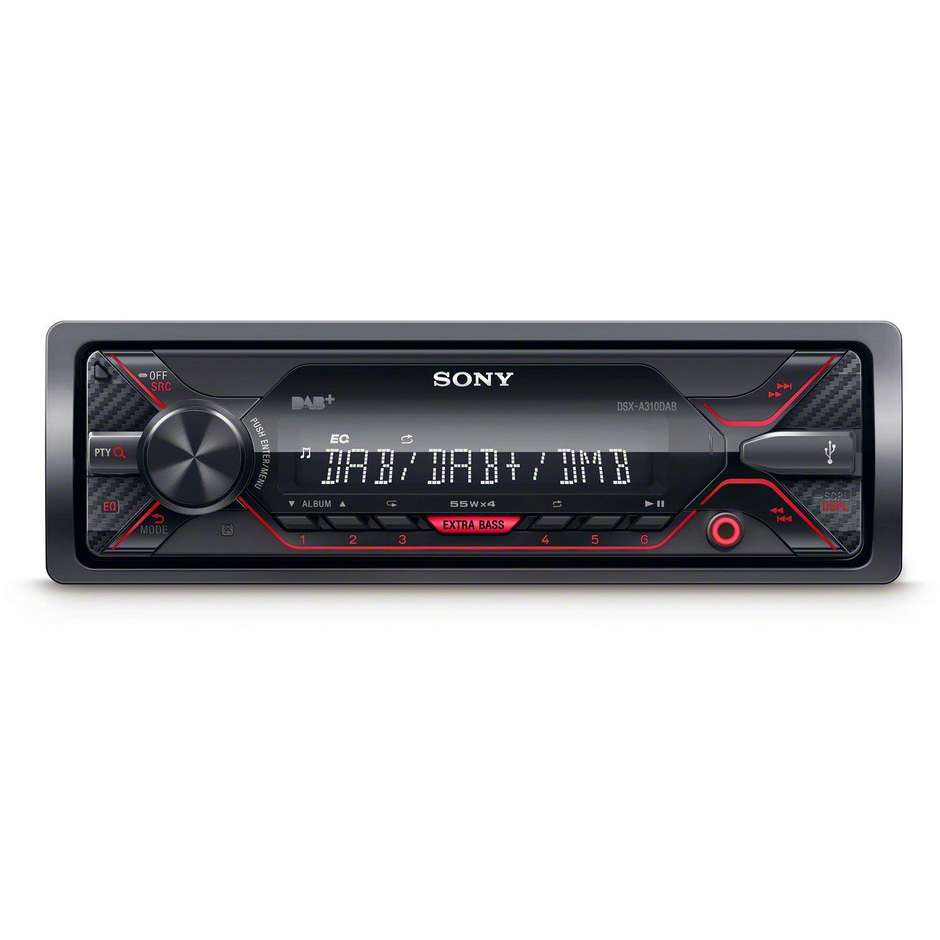 Sony DSXA310DAB Autoradio DAB/ DAB+ Display LCD Ingresso Aux USB colore Nero