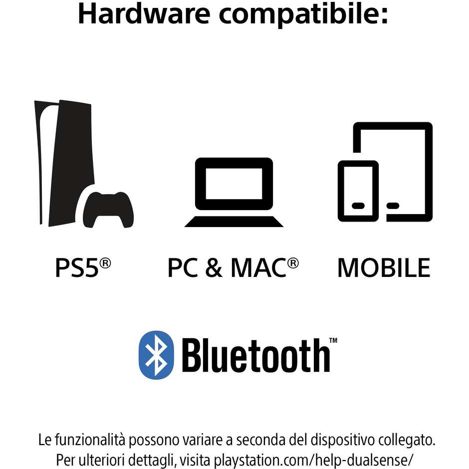 Sony DualSense V2 controller wireless per PlayStation 5, bianco