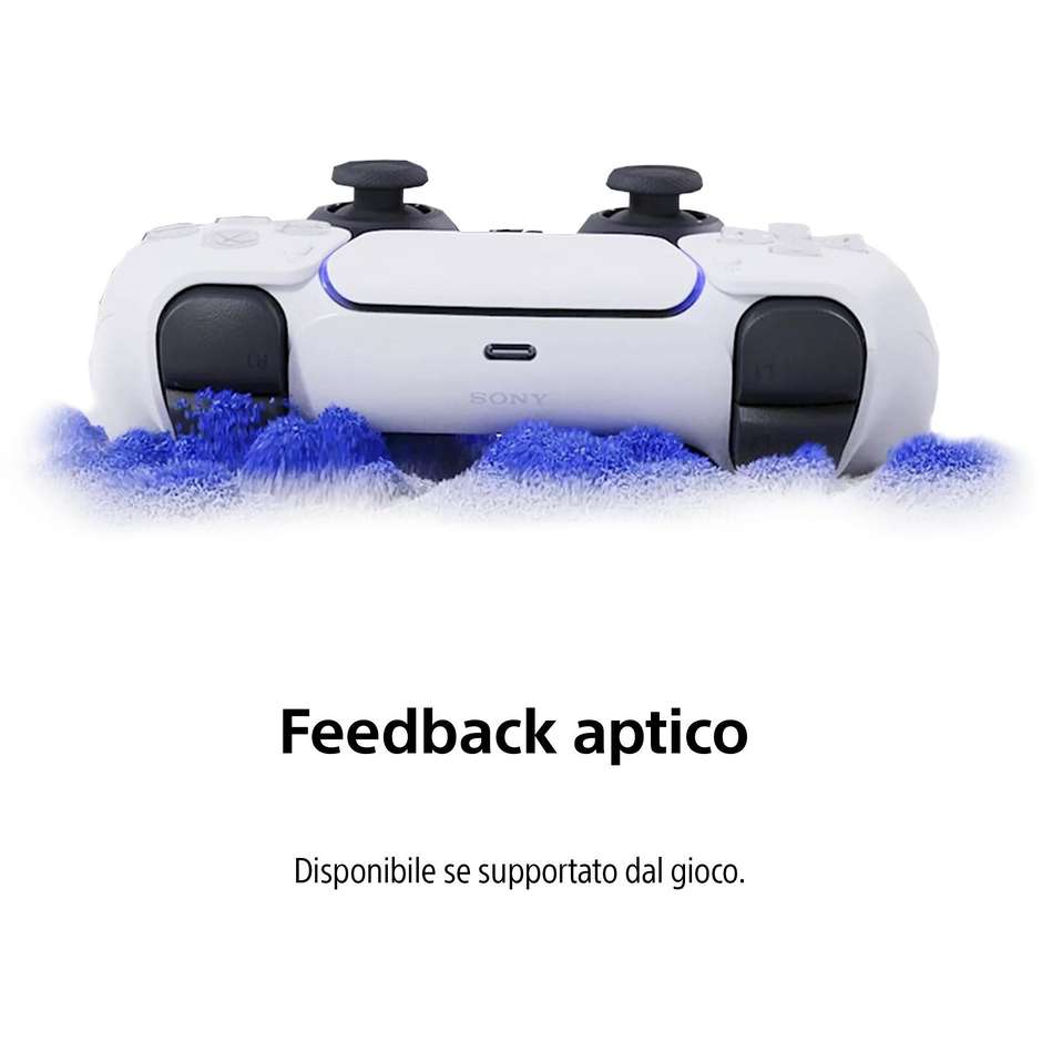 Sony DualSense Wireless Controller PS5 (1000050212) Gamepad Wireless per PlayStation 5 con Feedback Aptico Grilletti Adattivi Microfono e Touchpad Bianco e Nero