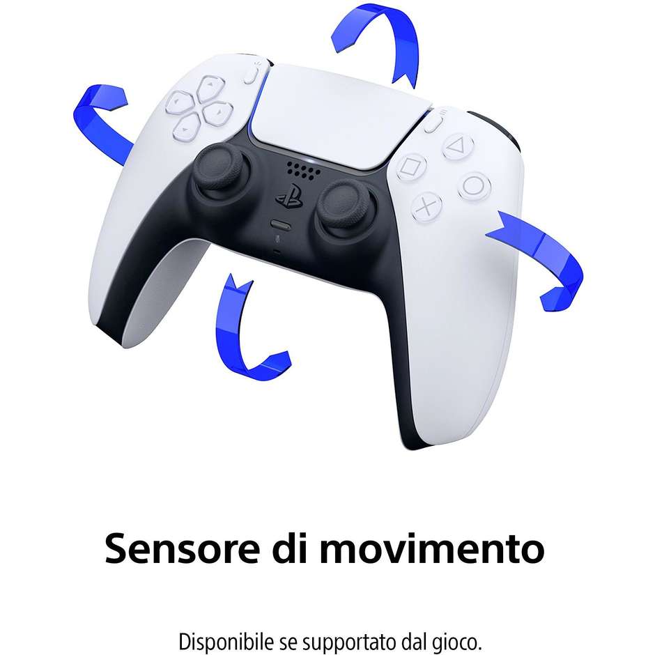Sony DualSense Wireless Controller PS5 (1000050212) Gamepad Wireless per PlayStation 5 con Feedback Aptico Grilletti Adattivi Microfono e Touchpad Bianco e Nero