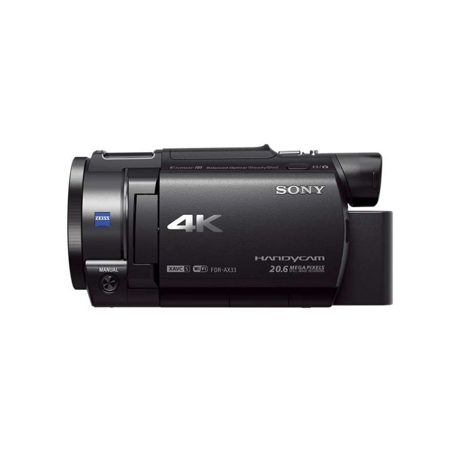 Sony FDR-AX33 Videocamera 4K Ultra HD Display LCD Xtra Fine 3" Wi-Fi colore Nero