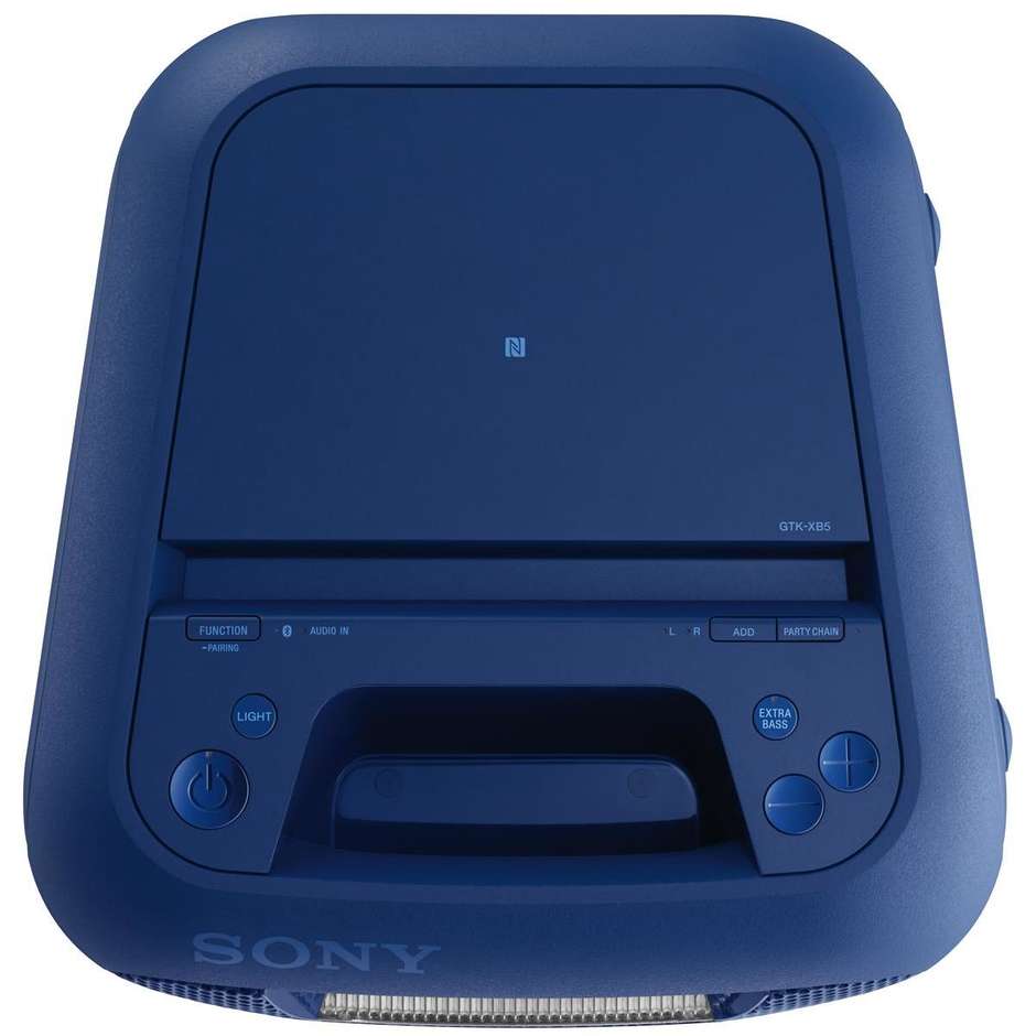 Sony GTK-XB5LCEL Diffusore Bluetooth 2 Vie Connettività NFC Colore Blu