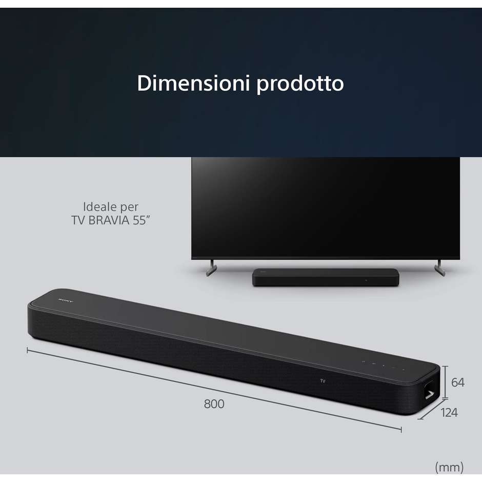 Sony HT-S2000 Soundbar Dolby Atmos a 3.1 canali Colore Nero