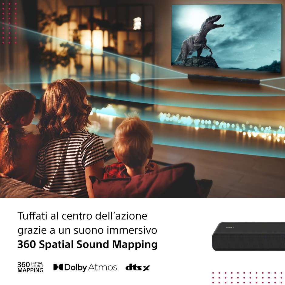 Sony HTA3000.CE Home Soundbar 3.1 USB Bluetooth Wireless Colore nero
