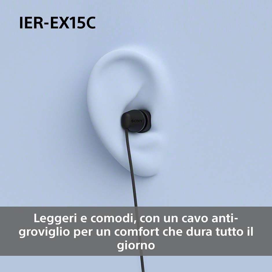 Sony IER-EX15C Auricolari In-Ear USB-C con Microfono, Bianco