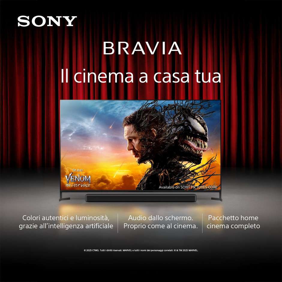 Sony K55XR8M25BP TV OLED 55" 4K Ultra HD Smart TV Wi-Fi Classe F Colore Nero