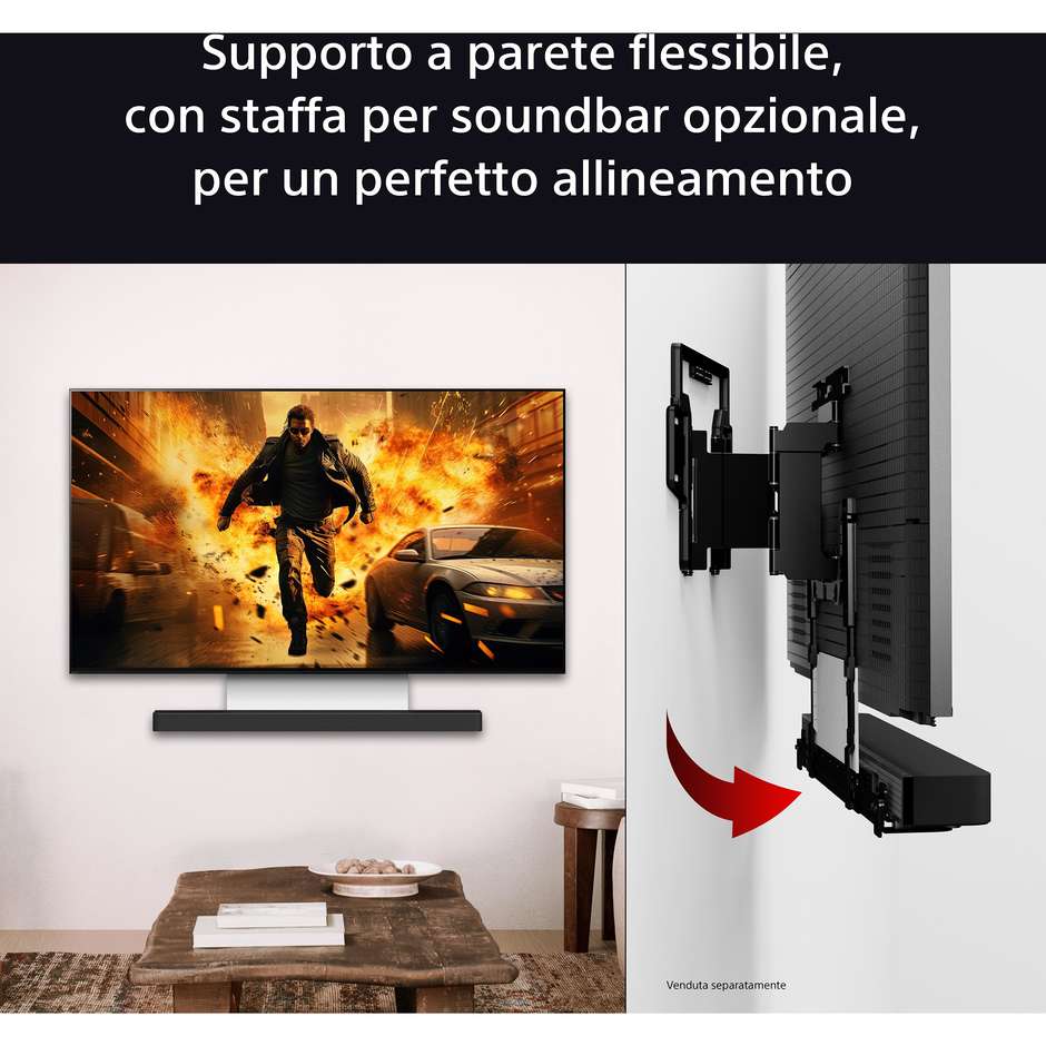 SONY K65XR8APAEP Smart TV 65" OLED 4K Ultra HD Google TV Colore Black