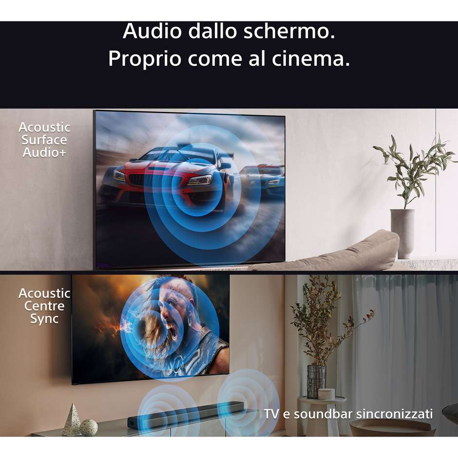 SONY K65XR8APAEP TV OLED 65" Smart TV Wi-Fi Classe E Colore Nero