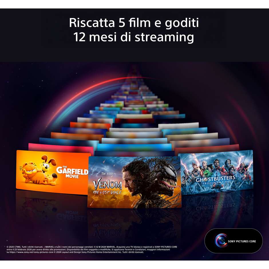 SONY K65XR8APAEP TV OLED 65" Smart TV Wi-Fi Classe E Colore Nero