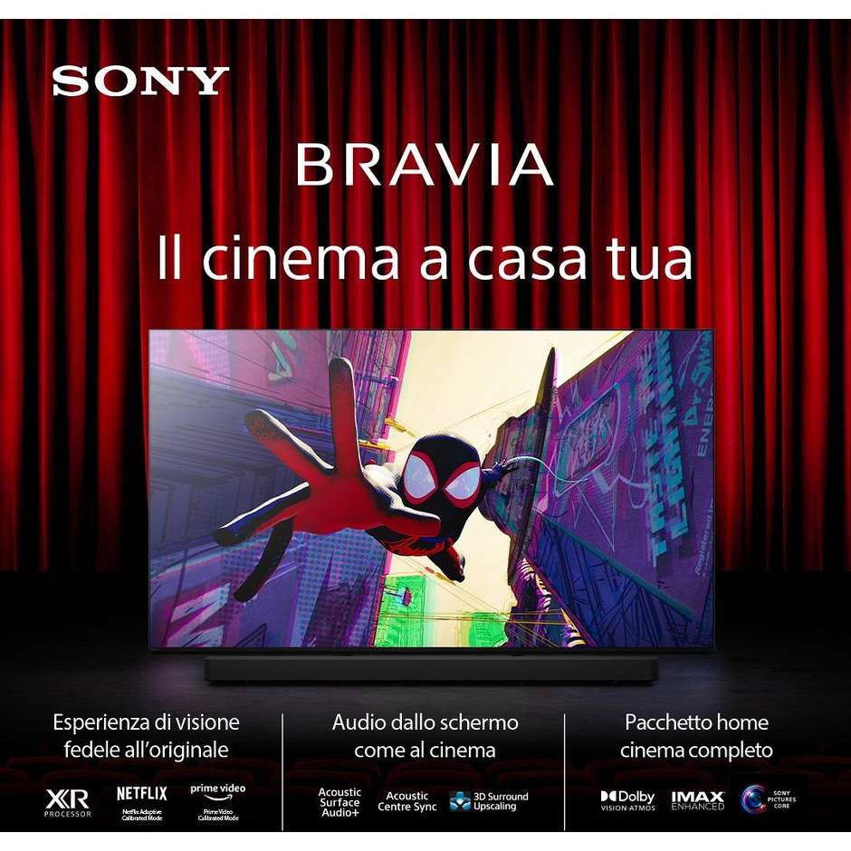 Sony K77XR8APAEP BRAVIA 8A Smart TV 77" OLED 4K 120Hz Google TV Dolby Vision Nero