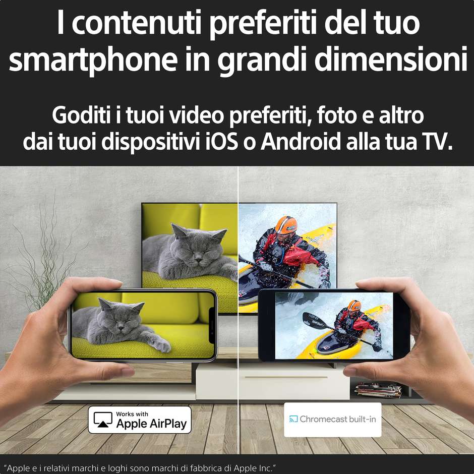 Sony KD75X81KAE Tv LED 75" 4K Ultra HD Smart Tv Wi-Fi Classe F Colore cornice Nero