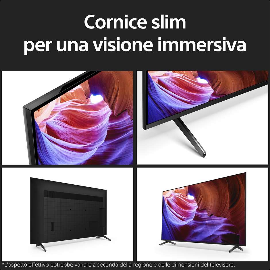 Sony KD85X85KAEP Tv LED 85" 4K Ultra HD Smart Tv Wi-Fi Classe F Colore cornice Nero
