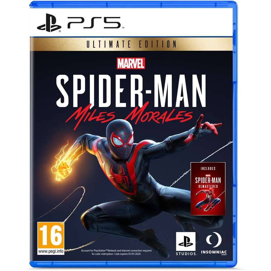 Sony Marvel's Spider-Man Miles Morales Ultimate Edition videogioco per PlayStation 5 Pegi 16