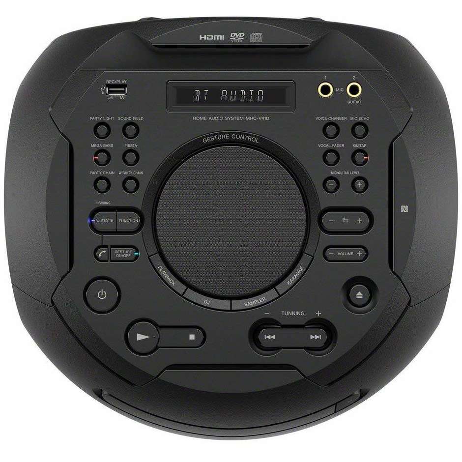 Sony MHC-V41D diffusore multimediale Hi-fi Bluetooth USB Wi-Fi Nero