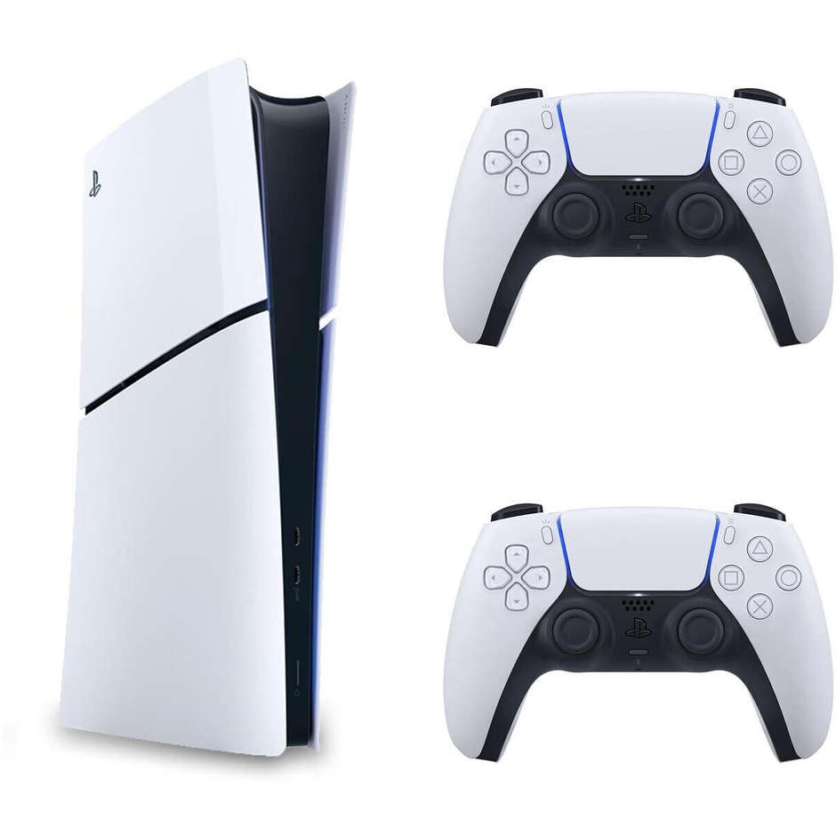 Sony PlayStation 5 Digital Edition Slim 825 GB Bundle 2 DualSense Bianchi