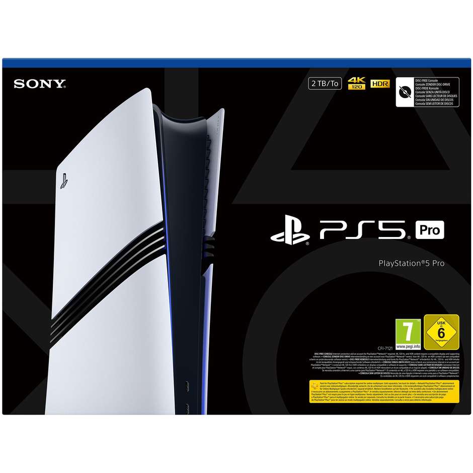 Sony PlayStation 5 Pro Console 2 TB Bianca e Nera