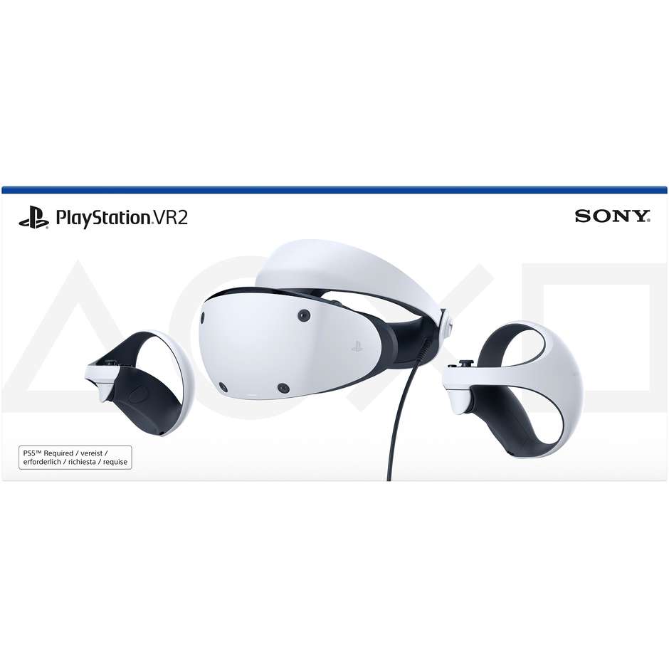 Sony PlayStation VR2 (9454298) Visore di Realtà Virtuale 4K HDR OLED per PS5 con Tracciamento Oculare Audio 3D e Controller Sense Inclusi Bianco e Nero