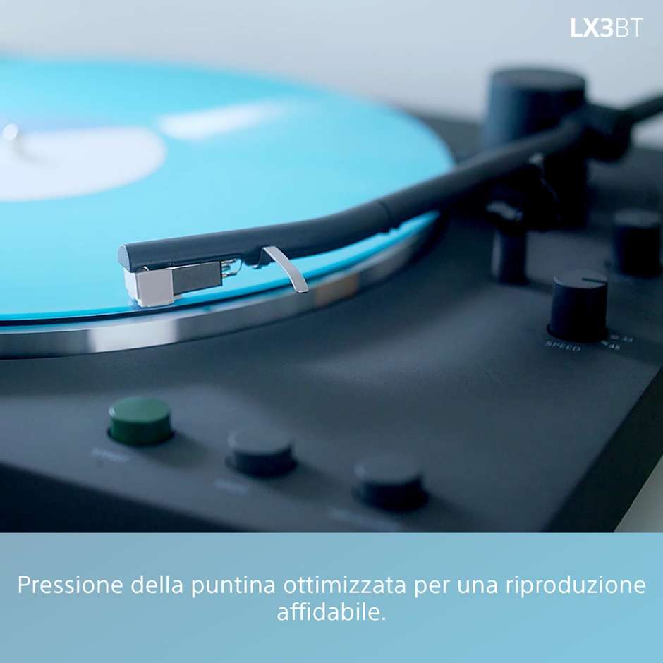 Sony PS-LX3BT Giradischi Bluetooth automatico a cinghia Nero