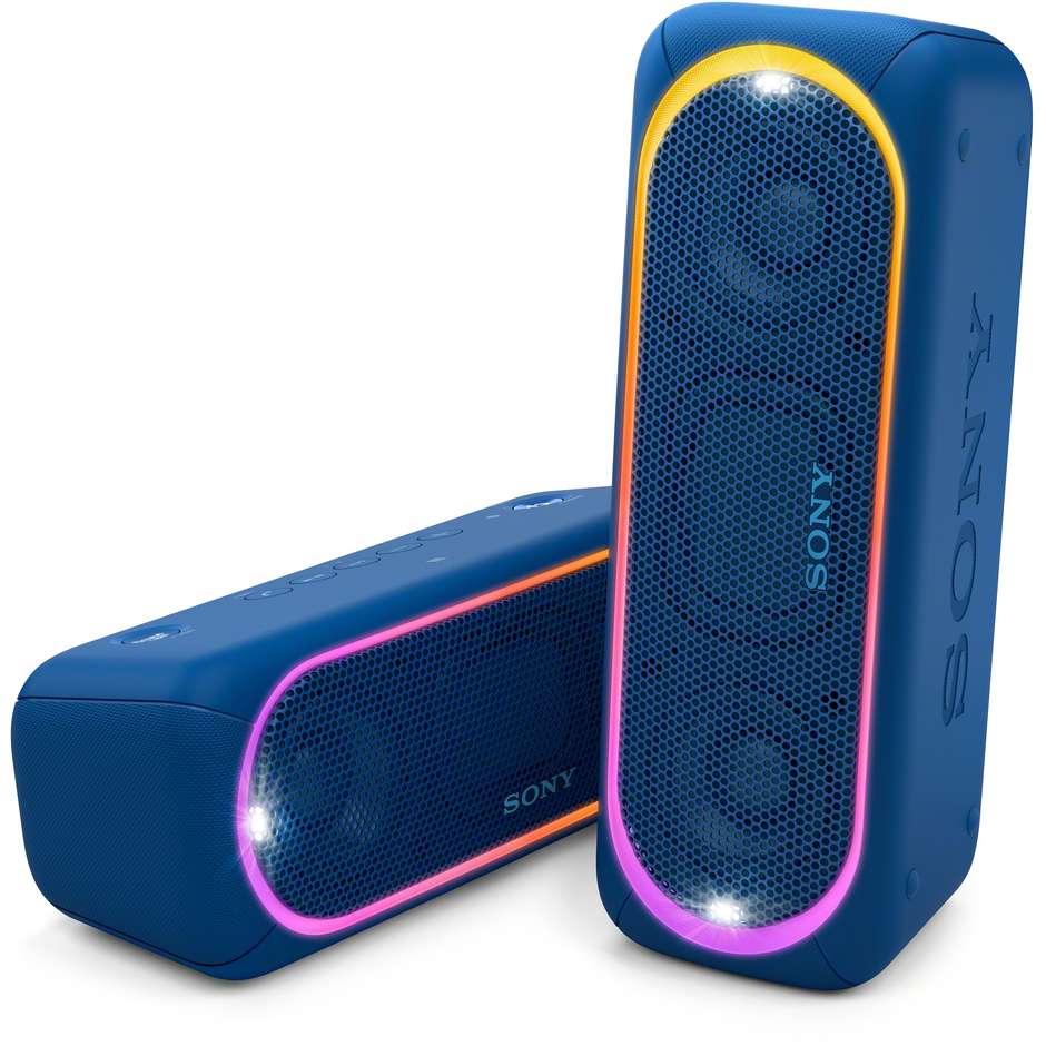 Sony SRS-XB30 speaker portatile wireless Bluetooth con luci colore blu