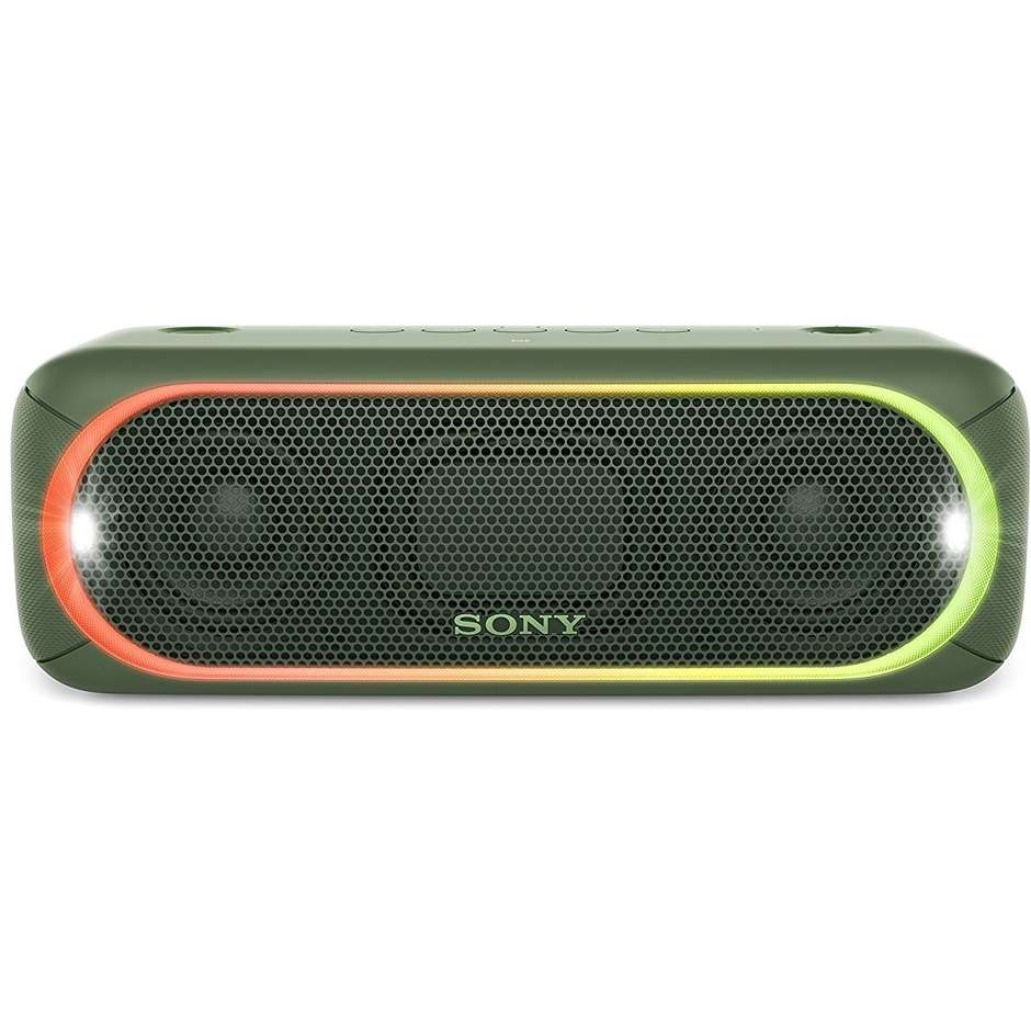 Sony SRS-XB30 speaker portatile wireless Bluetooth con luci colore verde