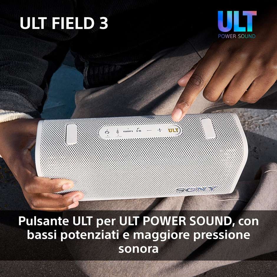 SONY SRSULT30B.CE7 Altoparlante Portatile Wireless Bluetooth Impermeabile Protezione IP66, IP67 Colore Black