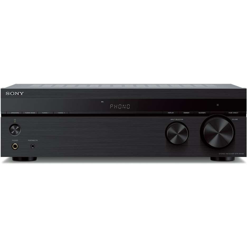 Sony STR-DH190 sintoamplificatore ingresso Phono connettività Bluetooth colore nero