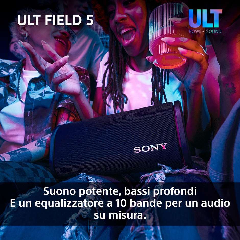 Sony ULT FIELD 5 SRSULT50B Altoparlante Bluetooth Portatile IP67 25h LDAC Nero