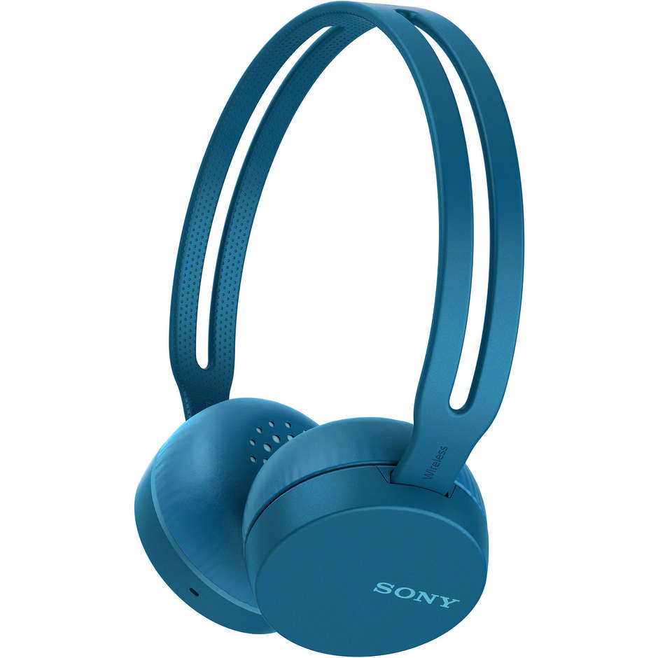 Sony WH-CH400 Cuffie Wireless Bluetooth NFC Autonomia 20 ore colore Blu