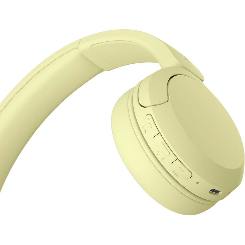 Sony WH-CH520 Cuffie Wireless On-Ear Bluetooth 40h Microfono USB-C Giallo