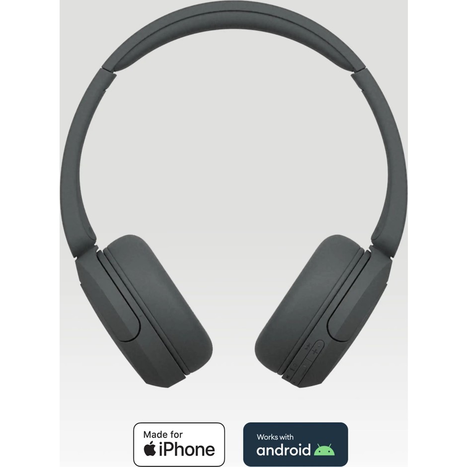 Sony WH-CH530 Cuffie wireless on-ear Bluetooth 6.0 multipoint 55 ore nere