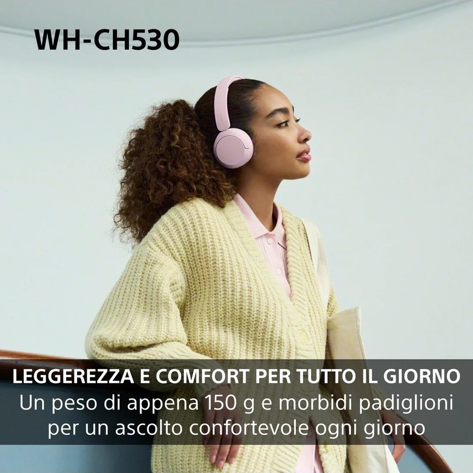 Sony WH-CH530 Cuffie wireless on-ear Bluetooth 6.0 multipoint 55 ore verde menta