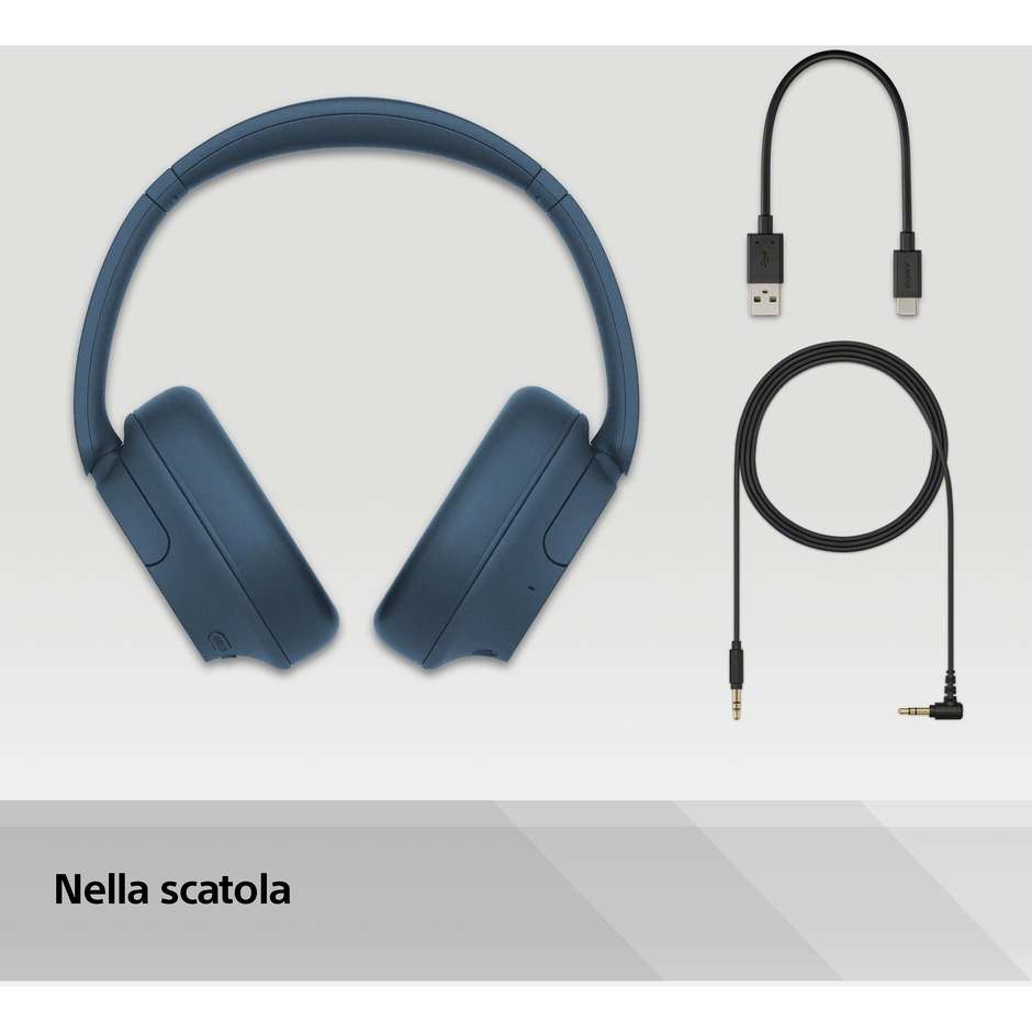 Sony WH-CH720 Cuffie Bluetooth wireless con cancellazione del rumore Bluetooth Colore Blu