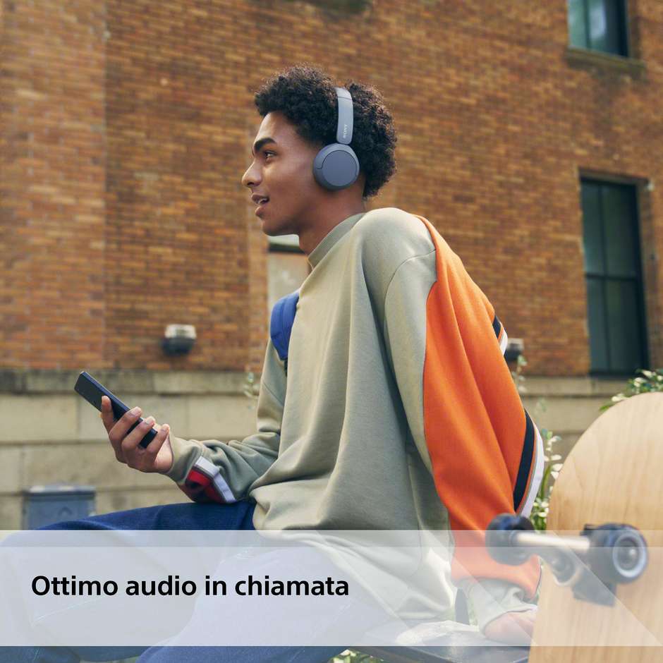 Sony WHCH520L.C Cuffie Wireless Bluetooth ad Alta Risoluzione Nero