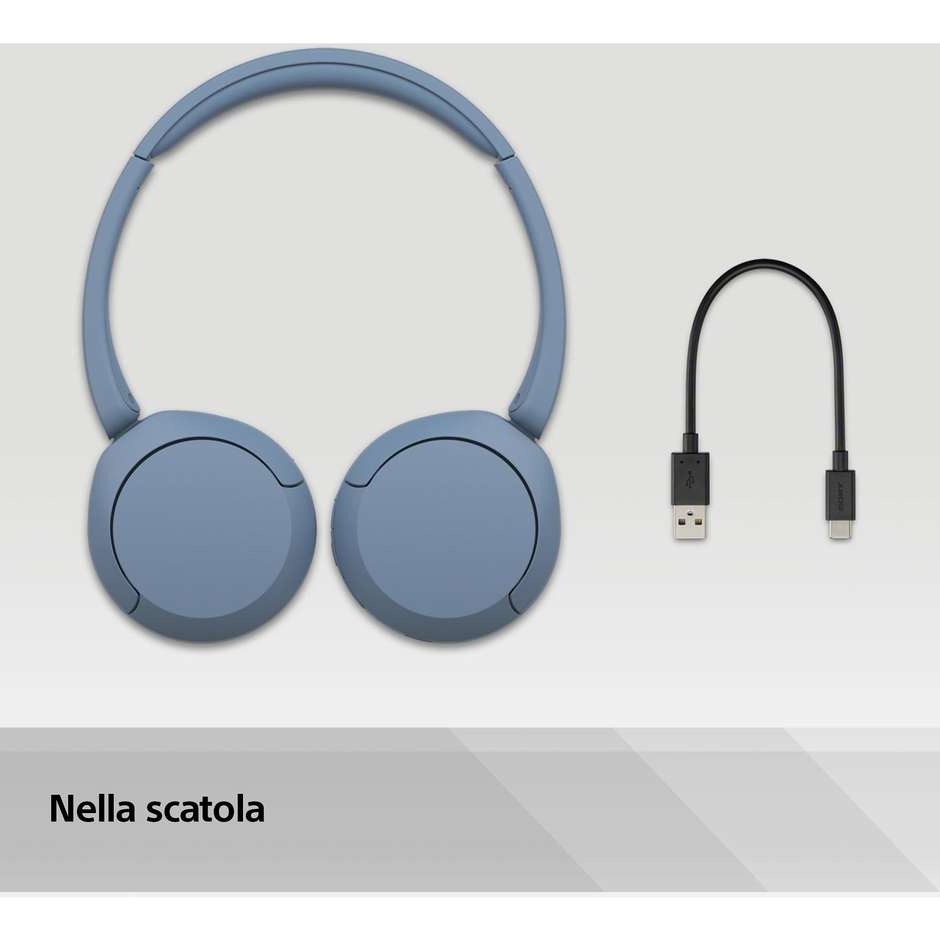 Sony WHCH520L.C Cuffie Wireless Bluetooth ad Alta Risoluzione Nero