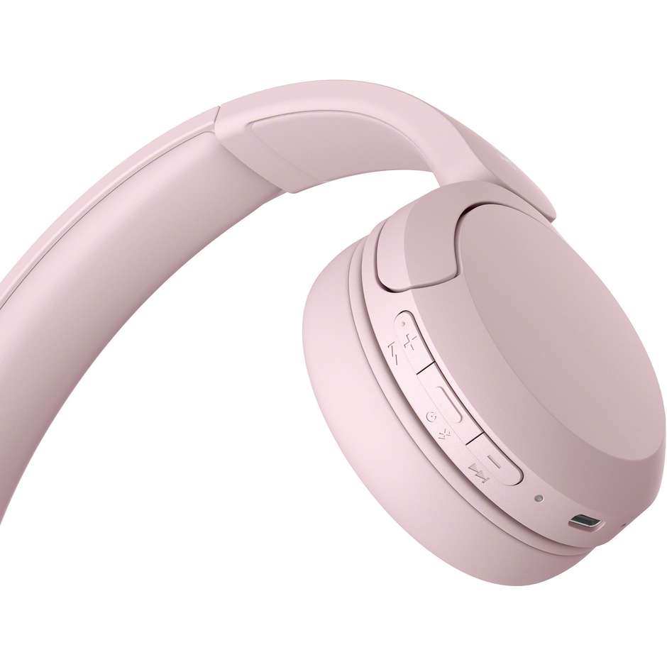 Sony WHCH520P.CE7 Cuffie Wireless Bluetooth ad Alta Risoluzione Nero